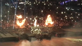 Crowd View of Anthony Joshua's Ring Walk v Wladimir Klitschko at Wembley Stadium