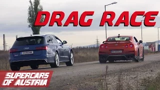 2017 Nissan GT-R vs Audi RS6 Performance - DRAG RACE
