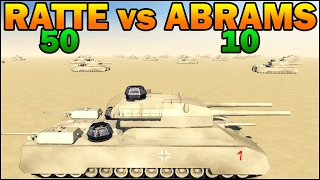 50 RATTES vs 10 ABRAMS - WW2 vs MODERN TANK - Men of War Assault Squad 2 - Editor Scenario #77