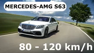 2018 Mercedes AMG S63, 80 - 120 km/h