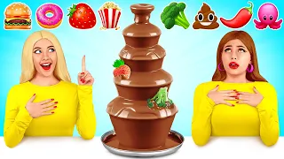 Rich Girl vs Broke Girl Chocolate Fondue Challenge | Extreme Food Challenge by RATATA COOL