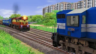 Two Trains on the Same Track due to Signal Failed - Emergency Stops | Train Simulator