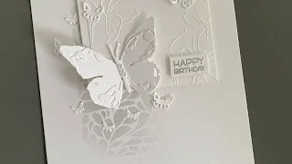 Detailed yet Clean and Simple white on white card