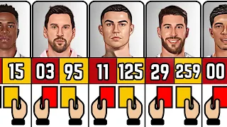 Number Of Yellow & Red Cards of Famous Footballers