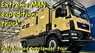 Extreme MAN expedition truck  : fully loaded overlander tour.