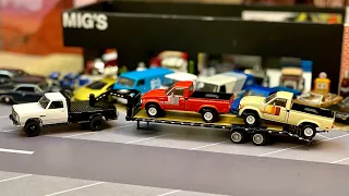 First Look! 1/64 BMC Toyota Hilux 4x4 | Dodge Ram Dually Gooseneck | M2 OBS Chevy | AW JL #diecast