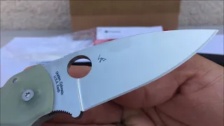 “New” Spyderco Shaman Blade HQ Exclusive w/ M4 Steel & Natural G10 👻 Scales Review!