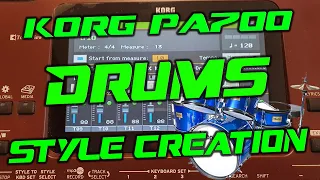 Korg Pa700 - Make Pop DRUMS from scratch