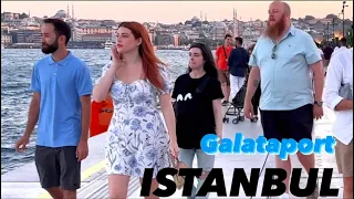 Galataport Istanbul Turkey | Walking Tour July 2023 | 4k UHD 60fps