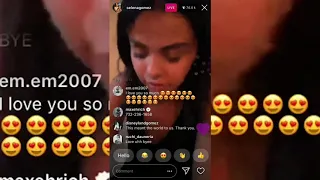 Selena Gomez in  Depression and Anxiety  !!!Instagram Live