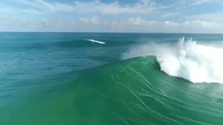 RIDING MASSIVE WAVES AT JAWS PE'AHI HAWAII- AMAZING AERIAL DRONE FOOTAGE HD