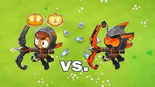 Btd6 god boosted level1 Quincy vs. level 20 Quincy