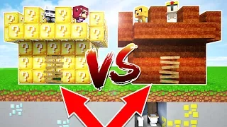 CASTILLO DE LUCKY BLOCKS VS CASTILLO DE CACA 😱 MINECRAFT