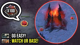 Send 100x Mines to Enemy Base - WTF 1000IQ BACKSTAB EPIC ENDING IN DOTA 2