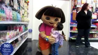 Meeting Dora the Explorer at Party City