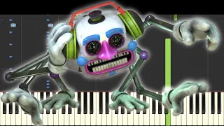 FNAF Security Breach - DJ Music Man Theme - Piano Tutorial