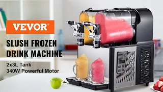 VEVOR Commercial Slushy Machine, Home Slush Frozen Drink Machine with Automatic Clean