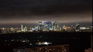 Moscow-city at night - timelapse