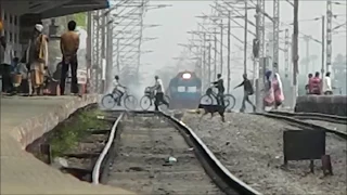 Commonest Problem In India: People Trespassing At Railway Crossing In Front Of Approaching Train