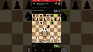 Relaxing Bullet Chess on Lichess.org vs Stockfish lv 1