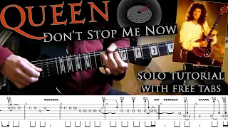 Queen - Don't Stop Me Now guitar solo lesson (with tablatures and backing tracks)