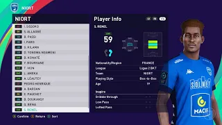 eFootball PES 2021 Season Update - All the players/faces/overs of Ligue 2 BKT
