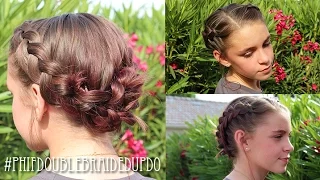 Short Hair Double Braided Updo | Pretty Hair is Fun