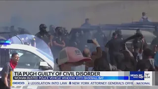Jury finds woman who smashed Mobile police window guilty of federal anti-riot charge