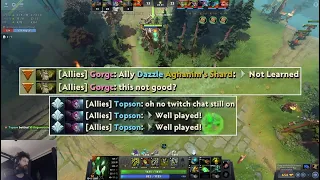 Topson's response to Gorgc backseating like his twitch chat