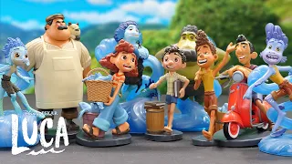 Disney Store Luca Pixar Deluxe Toy Figurine Set + Live-Action