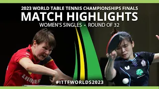 Nina Mittelham vs Li Yu Jhun | WS R32 | 2023 ITTF World Table Tennis Championships Finals