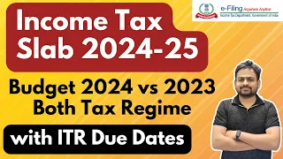 Income Tax Slab 2024-25 | Tax Slab Rate for AY 2024-25 | New Income Tax Slab 2024-25