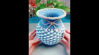 Handmade vase. #shorts #handmade #diy #knitting #creative #craft #create #shortsvideo #artwork