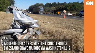 Acidente com quatro carros deixa 3 mortos e 5 feridos em estado grave na SP-310