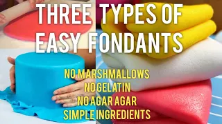 best ever homemade fondant / no marshmallows /no  gelatin #nomarshmallowfondant #nogelatine