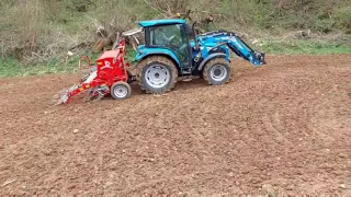 Landini serija 4-080 & Brevi Agri sejanje trave