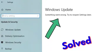 Fix something went wrong and try to reopen settings later Windows update   Problem Solved