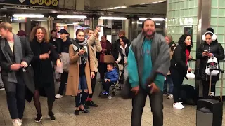 Cardi B's "Bodak Yellow" bringing commuters together on NYC subway.
