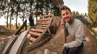 Startturm und neuen Sprung aus Holz für meinen MTB Garten Bikepark bauen | Teil 3 | Fabio Schäfer