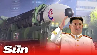 North Korea shows off ballistic missiles at military anniversary parade