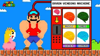 What If Muscle Mario Swap Brain in Vending Machine | Game Animation