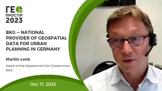 Geospace 2023 Martin Lenk BKG — national provider of geospatial data for urbanplanning in Germany