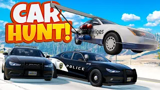 CAR HUNT Police Chase But I Cheated in BeamNG Drive Mods!