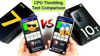 iQOO 7 vs Mi 10T CPU Throttling Test Comparison Which is Stable Snapdragon 865 vs 870 😲😱🔥