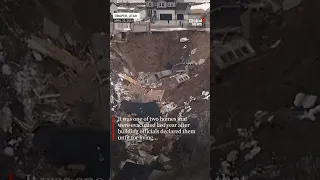 Condemned house collapses into canyon in Utah