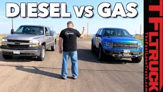 Old (Raptor) vs Older (Silverado HD) Drag Race: We Didn't Expect This Result!