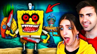 Buscando a BOB ESPONJA con MI HERMANA a las 3:00 AM !! 🧽🍍