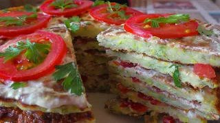 Закусочный Торт из Кабачков Очень ВКУСНЫЙ рецепт кабачков / Кабачки готовлю только так