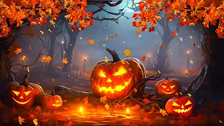 Relaxing Halloween Music 🎃Jack O' Lanterns In The Autumn Forest 🎃👻Best Halloween Music 2023