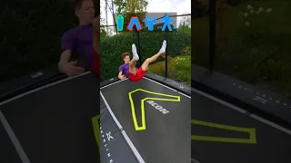 Jumping into impossible SHAPES #trampoline #backflip #challenge